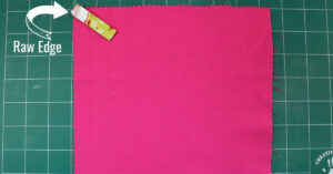 Attach pot holder handle with raw edge of fabric exposed