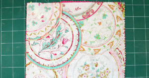 Complimentary fabric turned over