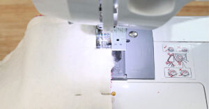 Leave a gap when you pin the batting before moving to the sewing machine