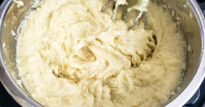 Mashed potatoes being blended in Instant Pot.